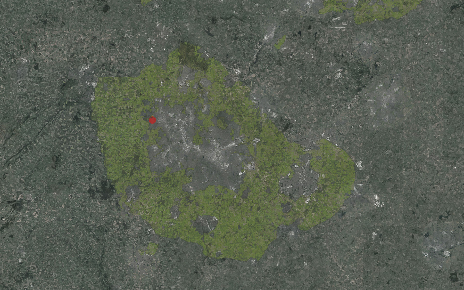 Adaptive Nexus regional green belt map